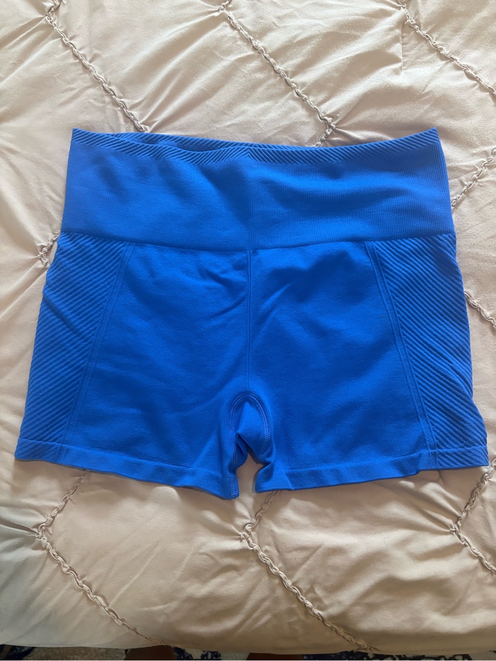 New Balance Royal Blue High-Waist Bike Shorts